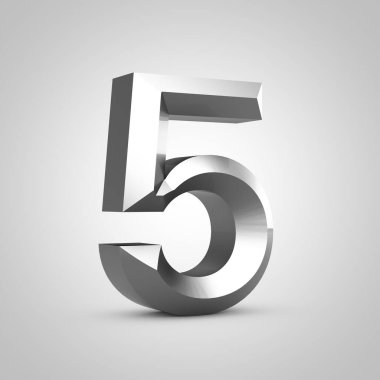 Metal yontulmuş numara 5