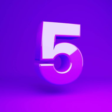 Parlak menekşe numara 5 menekşe mat arkaplanı