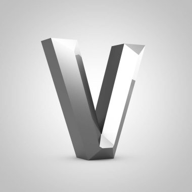 Metal oymalı V harfi büyük harf