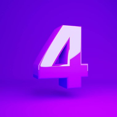 Parlak menekşe numara 4 menekşe mat arkaplanı