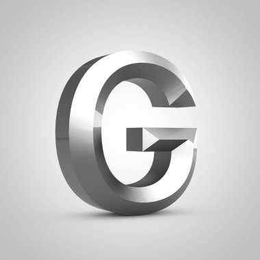 Metal yontulmuş G harfi büyük harf