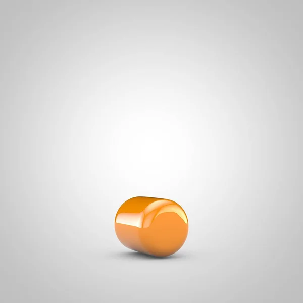 Arancione simbolo punto 3d isolato su sfondo bianco — Foto Stock