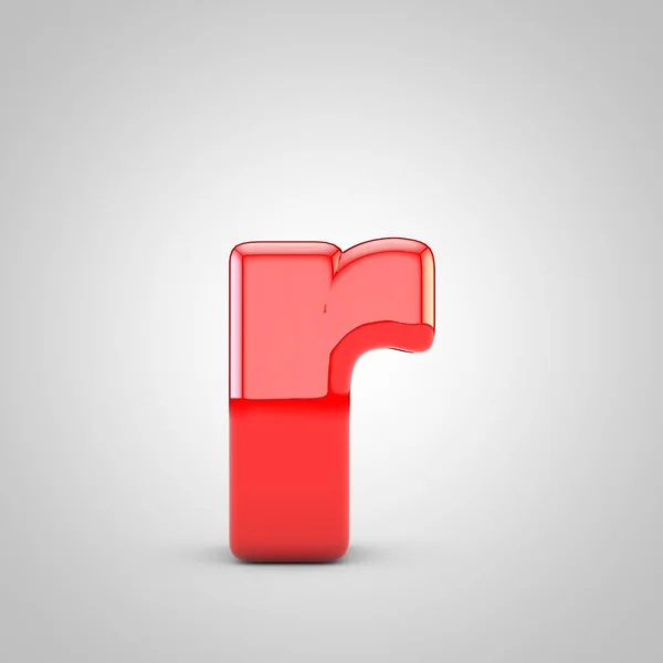 3D Red Letter R lowercase Isolated White Background — Stock Photo, Image