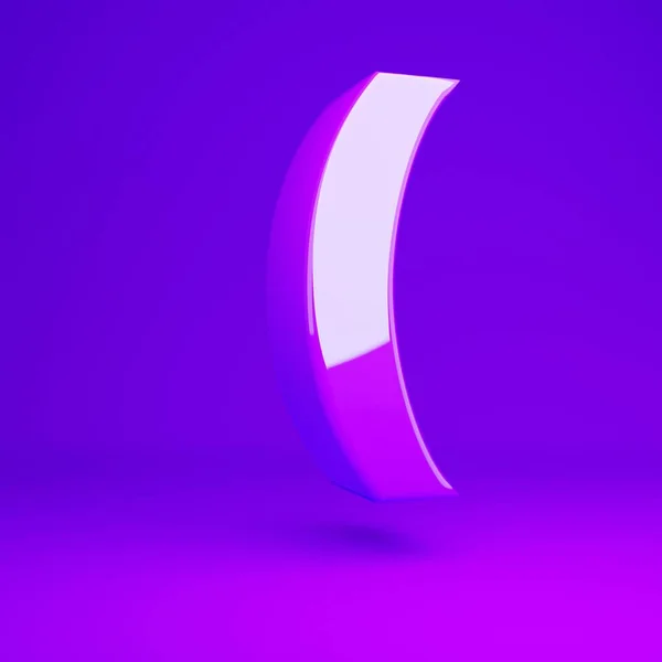 Блестящий фиолетовый круглый скобка символ фиолетовый матовый фон — стоковое фото