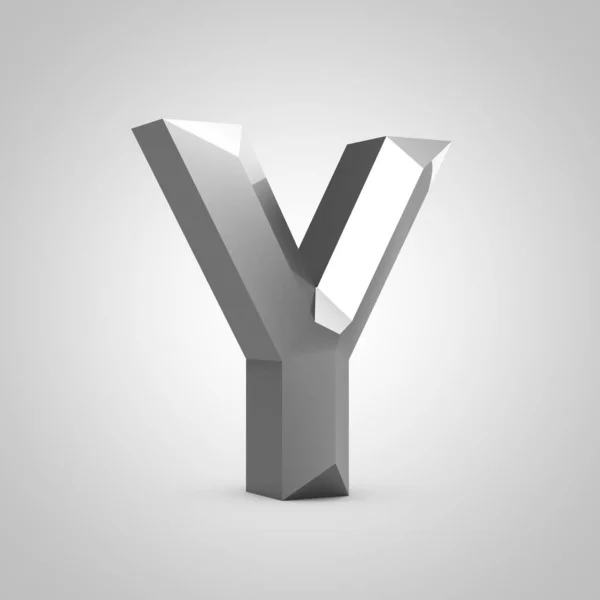 Металева прорізана літера Y верхній регістр — стокове фото