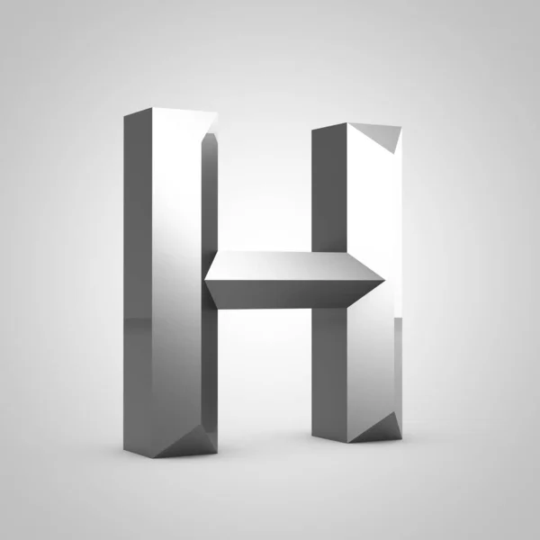 Metal chiseled letter H uppercase — Stock Photo, Image