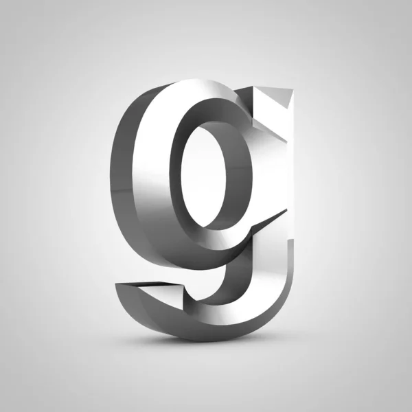 Metal chiseled letter G lowercase — Stock Photo, Image