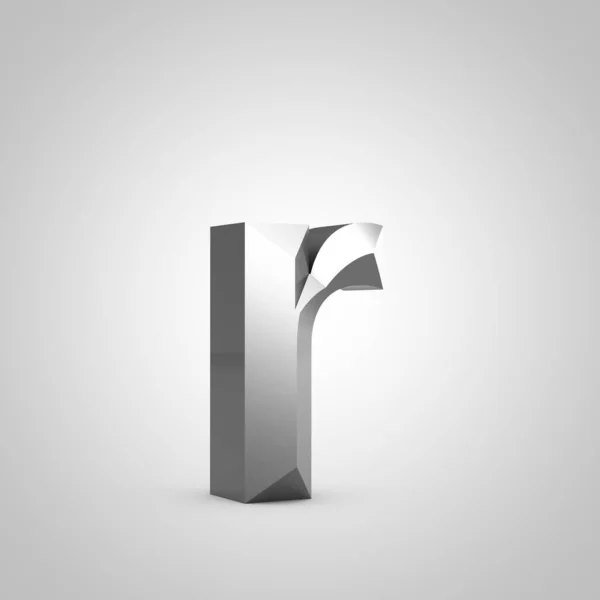 Metal chiseled letter R lowercase — Stock Photo, Image