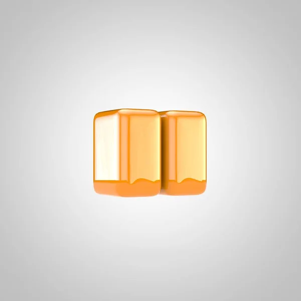 Orange 3d citat symbol isolerad på vit bakgrund — Stockfoto