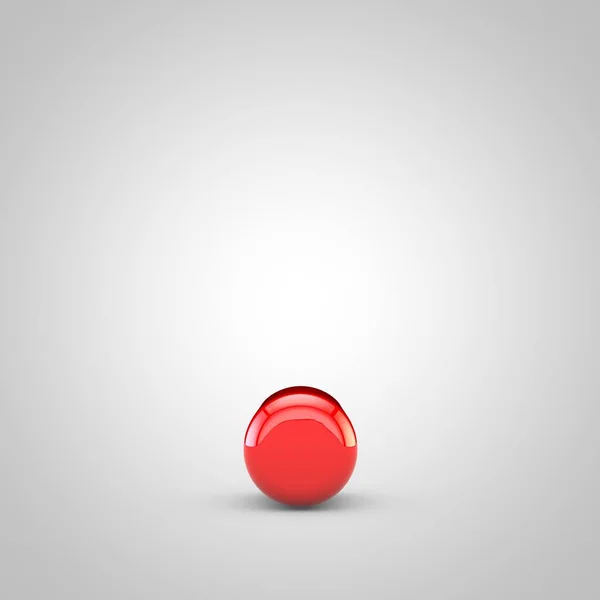 3D Red point symbol Isolated White Background — ストック写真