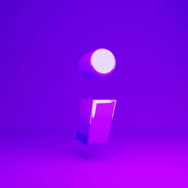 Brillante violeta semicolon símbolo violeta mate fondo — Foto de Stock