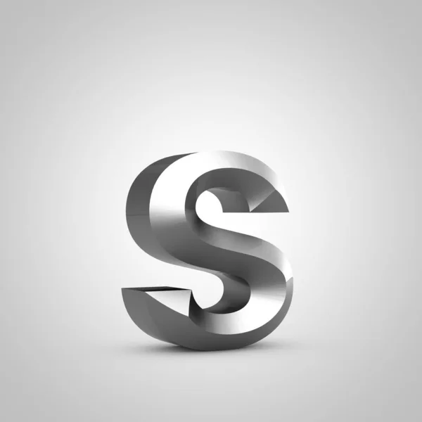 Metal chiseled letter S lowercase — Stock Photo, Image