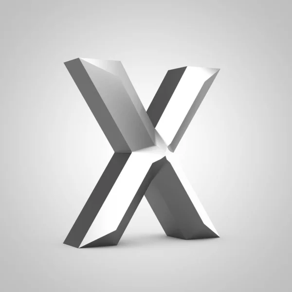 Metal chiseled letter X uppercase — ストック写真