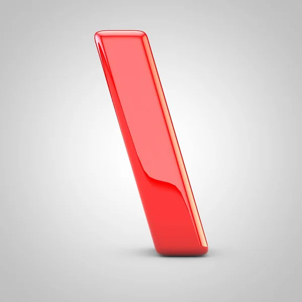 3D Red back slash symbol Isolated White Background — Stock Photo, Image