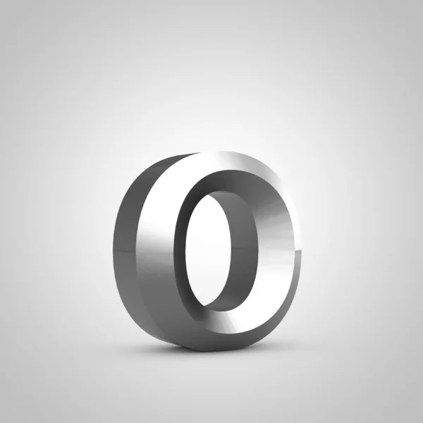 Metal chiseled letter O lowercase — Stock Photo, Image