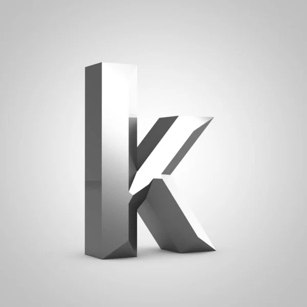 Metalen gebeitelde letter K kleine letters — Stockfoto