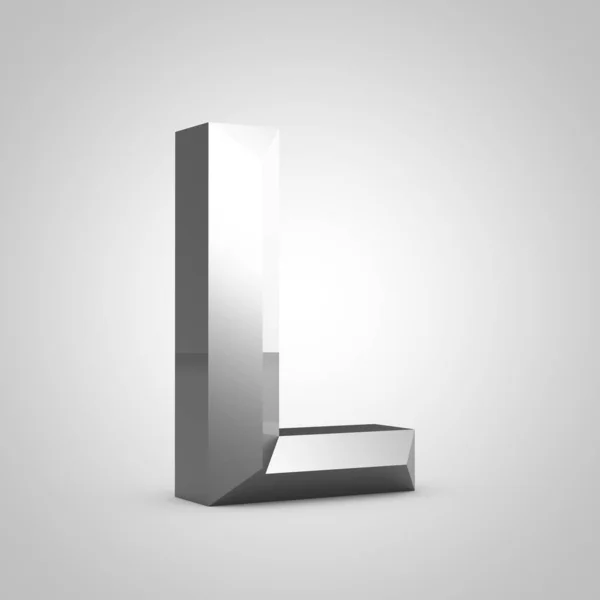 Metal chiseled letter L uppercase — Stock Photo, Image