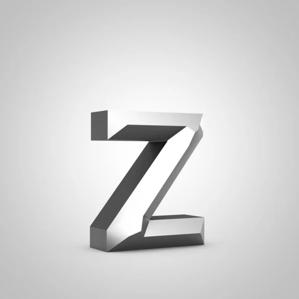 Metal chiseled letter Z lowercase — Stock Photo, Image