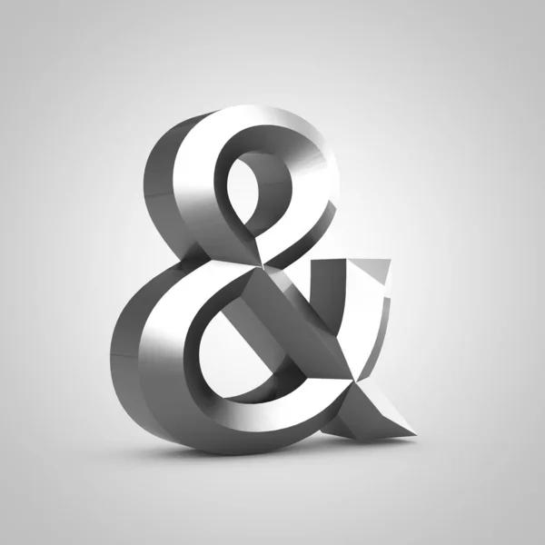 Metal chiseled ampersand symbol — ストック写真