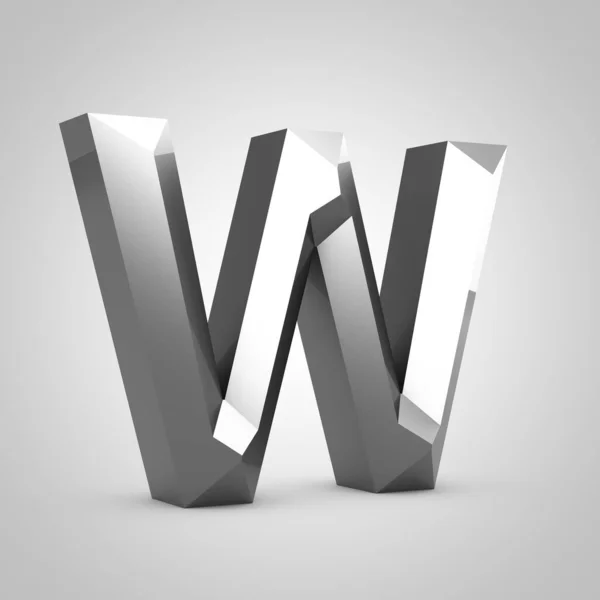 Metal yontulmuş harf W büyük harf — Stok fotoğraf