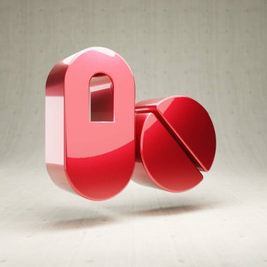 İlaç ikonu. Beyaz beton arka planda izole edilmiş kırmızı parlak metalik haplar..