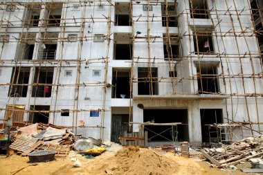 Bambu iskele altında İnşaat Sanayi için