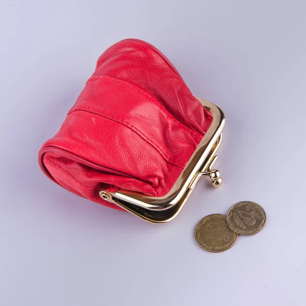 Kleine rote Geldbörse — Stockfoto