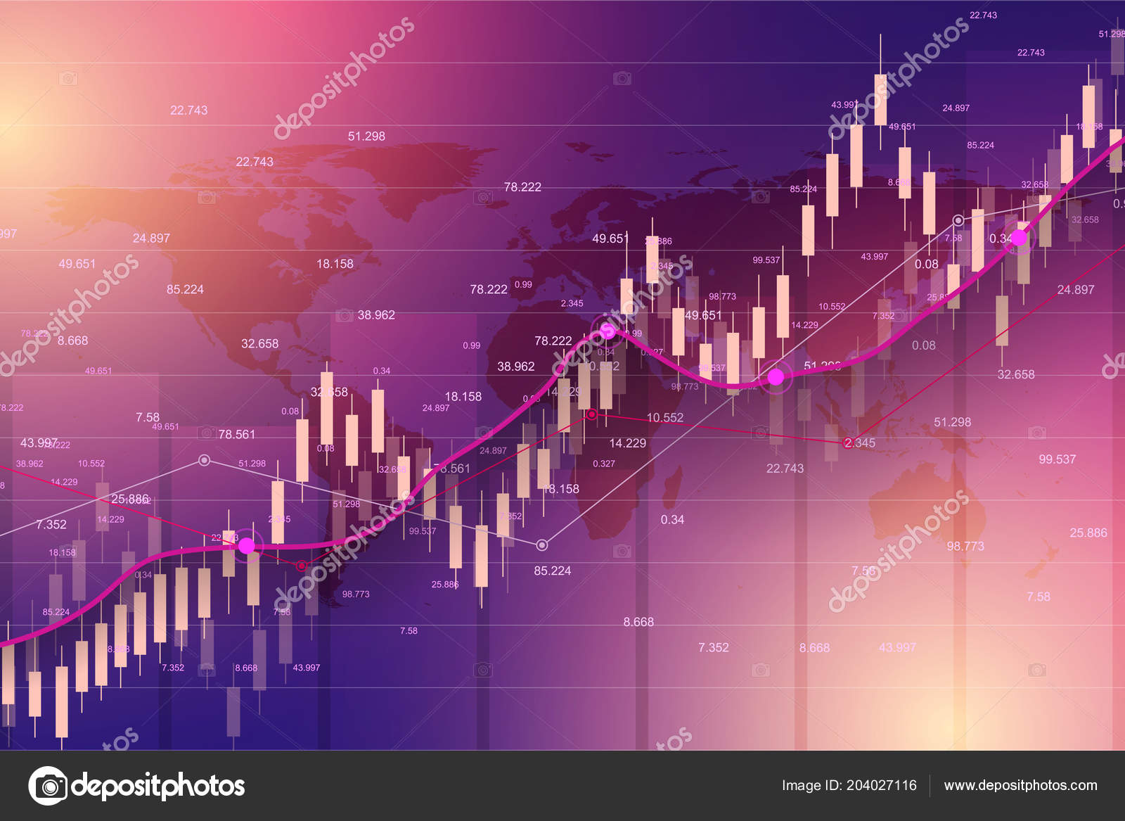 Borse Oder Forex Trading Graph Diagramm Fur Geldanlage Konzept - 