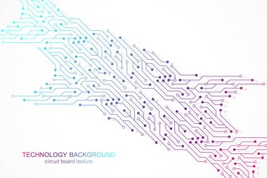 Elektronik devre elemanları ile bilgisayar anakart vektör arka plan. Bilgisayar teknolojisi, mühendislik kavramı için elektronik dokusu. Anakart entegre bilgi işlem illüstrasyon.
