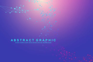 Bilimsel vektör çizim genetik mühendisliği ve gen manipülasyon kavramı. DNA sarmalı, Dna dizisi, molekül veya atom, nöronlar. Soyut yapı bilim ya da tıbbi geçmişi için. Dalga akışı