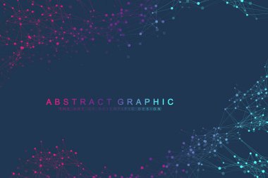 Bilimsel vektör çizim genetik mühendisliği ve gen manipülasyon kavramı. DNA sarmalı, Dna dizisi, molekül veya atom, nöronlar. Soyut yapı bilim ya da tıbbi geçmişi için. Dalga akışı