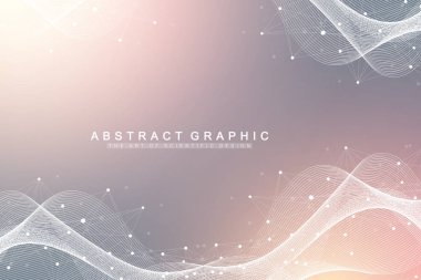 Bilimsel vektör çizim genetik mühendisliği ve gen manipülasyon kavramı. DNA sarmalı, Dna dizisi, molekül veya atom, nöronlar. Soyut yapı bilim ya da tıbbi geçmişi için. Dalga akışı