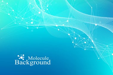 Büyük genomik veri görselleştirme. DNA sarmalı, Dna dizisi, Dna testini molekül veya atom, nöronlar. Bilim veya tıbbi geçmişi, afiş için soyut yapı.