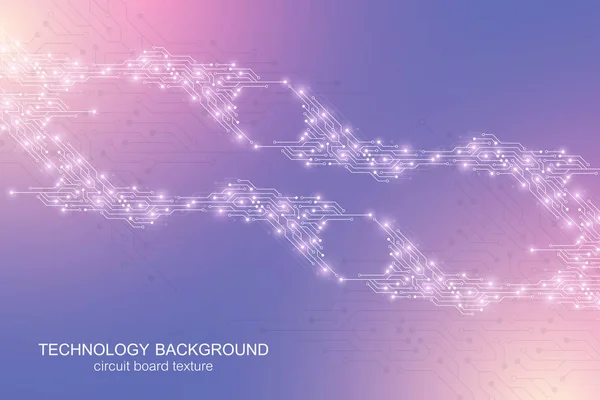 Számítógép alaplap vector háttér áramköri elektronikus elemekkel. Elektronikus textúra számítógépes technológia, mérnöki koncepció. Alaplap integrált számítástechnikai illusztráció — Stock Vector