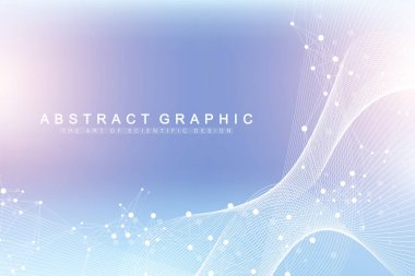 Büyük genomik veri görselleştirme. DNA sarmalı, Dna dizisi, Dna testini molekül veya atom, nöronlar. Bilim veya tıbbi geçmişi, afiş için soyut yapı