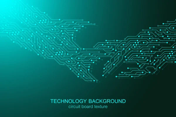 Computer-Motherboard-Vektorhintergrund mit elektronischen Elementen der Leiterplatte. elektronische Textur für Computertechnologie, technisches Konzept. Motherboard integrierte Computerillustration — Stockvektor