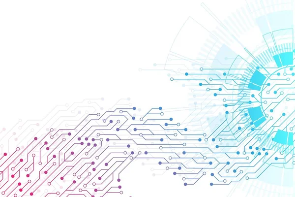 Abstrakt bakgrund med teknik kretskort konsistens. Futuristiska digital cirkel. Kommunikation och teknisk koncept. Innovation technology konceptdesign. Vektorillustration — Stock vektor