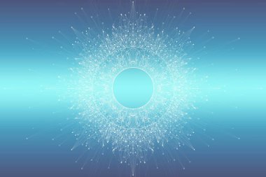 Bağlı çizgiler ve noktalar ile soyut plekbe arka plan. Molekül ve iletişim arka plan. Tasarım için grafik arka plan. Çizgiler pleksus büyük veri görselleştirme. Vektör Illustration