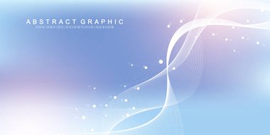 Bilimsel vektör çizim genetik mühendisliği ve gen manipülasyon kavramı. DNA sarmalı, Dna dizisi, molekül veya atom, nöronlar. Soyut yapı bilim ya da tıbbi geçmişi için. Dalga akışı