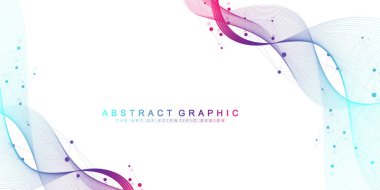 Bilimsel vektör çizim genetik mühendisliği ve gen manipülasyon kavramı. DNA sarmalı, Dna dizisi, molekül veya atom, nöronlar. Soyut yapı bilim ya da tıbbi geçmişi için. Dalga akışı