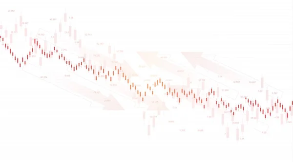 Hintergrund der Devisenbörsen. Web-Banner-Vorlage für Forex-Trading-Diagramm. Indikatoren für den Devisenhandel auf weißem Hintergrund, Vektor-Illustration — Stockvektor