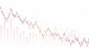 Eski borsa geçmişi. Forex ticaret grafiği için finansal web pankartı şablonu. Beyaz arkaplan üzerindeki eski ticaret göstergeleri, vektör illüstrasyonu