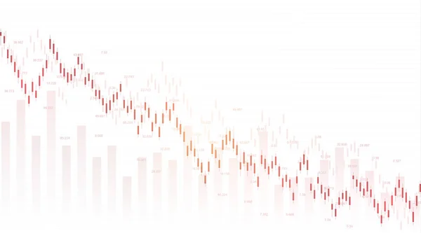 Forex na burze cenných papírů pozadí. Šablona finančního banneru pro graf obchodování Forex. Forex obchodování ukazatele na bílém pozadí, vektorové ilustrace — Stockový vektor