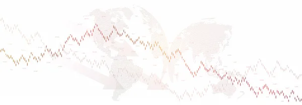 Sfondo borsa Forex. Modello di banner web finanziario per grafico grafico Forex trading. Indicatori di trading Forex su sfondo bianco, illustrazione vettoriale — Vettoriale Stock