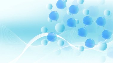 Moleküler 3d vektör yapısı molekülü veya atomu. Bilim veya Tıp geçmişi için bilimsel vektör çizimi. Moleküler yenilik modeli. Soyut biyoteknoloji arka plan kimya araştırması.