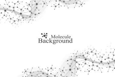 Büyük Genomik Veri Görselleştirme. DNA sarmalı, DNA ipliği, DNA testi. CRISPR CAS9 - Genetik mühendisliği. Molekül ya da atom, nöronlar. Bilim veya tıbbi geçmiş için soyut yapı, afiş. Dalga akışı.