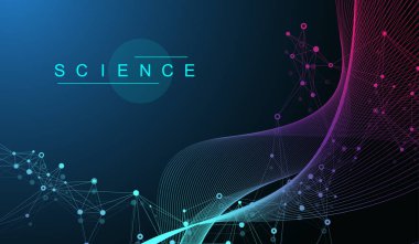 Bilimsel vektör çizimi genetik mühendisliği ve gen manipülasyonu kavramı. DNA sarmalları, DNA iplikleri, molekül veya atom, nöronlar. Bilim ya da tıp geçmişi için soyut bir yapı. CRISPR CAS9.