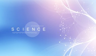 Bilimsel vektör çizimi genetik mühendisliği ve gen manipülasyonu kavramı. DNA sarmalları, DNA iplikleri, molekül veya atom, nöronlar. Bilim ya da tıp geçmişi için soyut bir yapı. CRISPR CAS9.