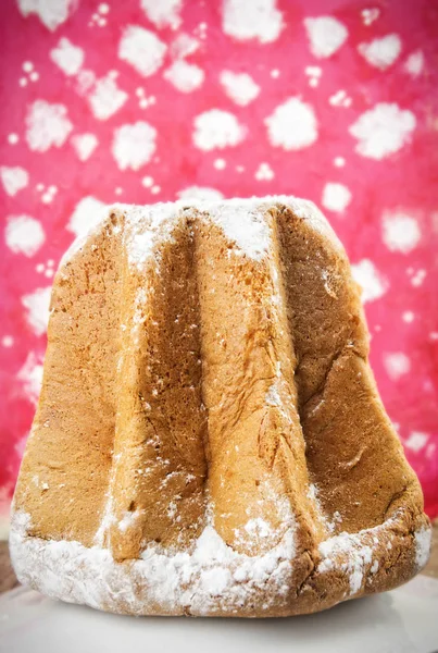 Pandoro Traditional Italian Christmas Cake Background — Stock Photo, Image