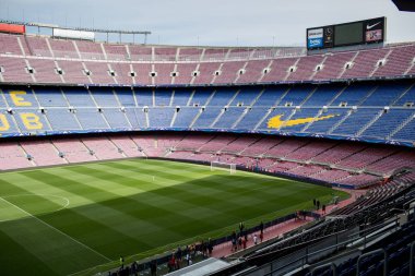Barcelona, İspanya - 2 Nisan 2018: Camp Nou Stadyumu